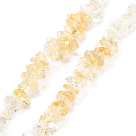 Natural Quartz Crystal & Citrine Beads Strands G-L610-A31-01-1