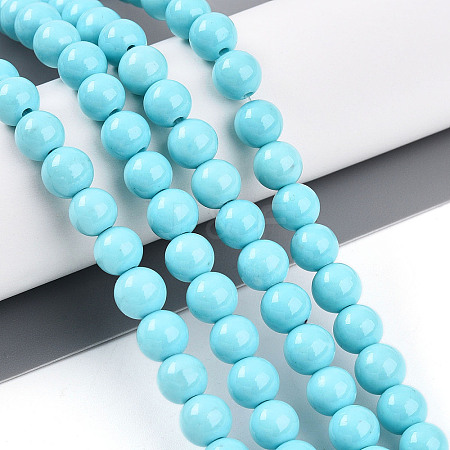 Synthetic Turquoise Beads Strands G-A255-A04-02B-1