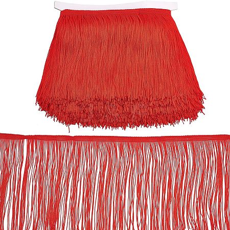 Polyester Latin Fringe Lace OCOR-WH0064-43B-1