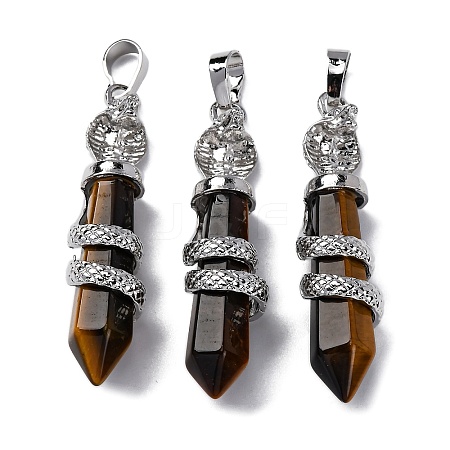 Natural Tiger Eye Pendants G-A241-01P-08-1