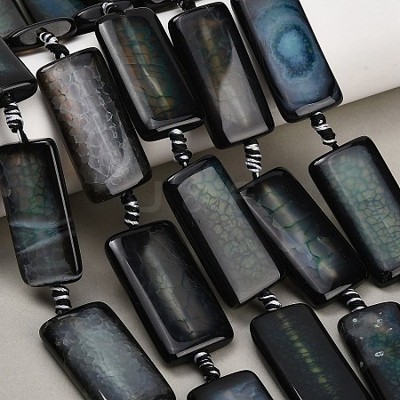 Natural Dragon Veins Agate Beads Strands GG-CBA2A74-01E-1