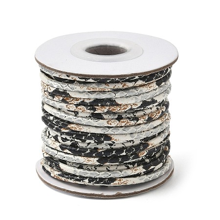 Leopard Printed Round Imitation Leather Cords LC-S020-01E-1