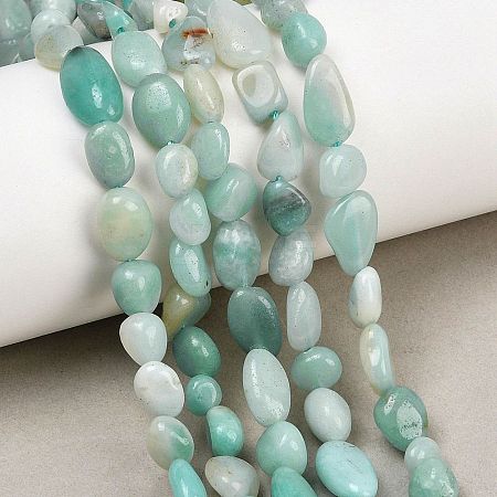 Natural Amazonite Nuggets Beads Strands G-J335-31B-1
