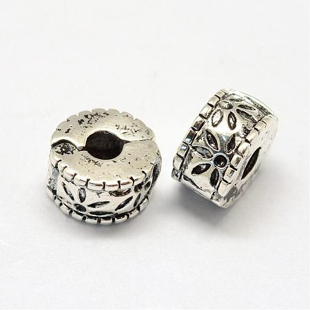 Alloy European Style Clasps PDLC-R001-10AS-1