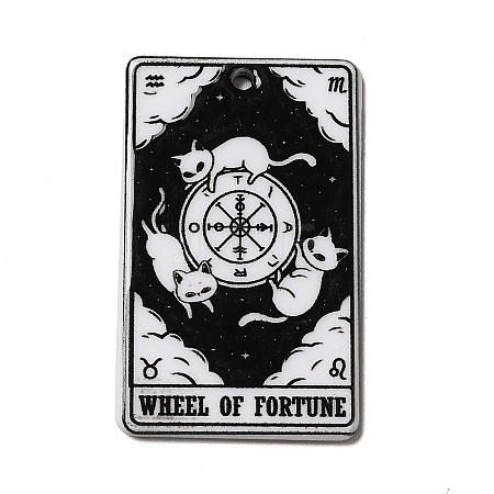 Tarot Theme Printed Acrylic Pendants MACR-G061-04Q-1