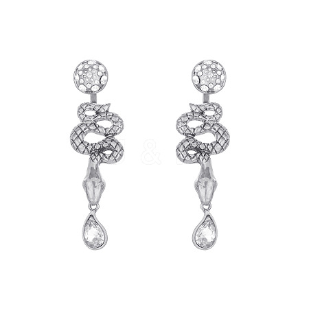 Alloy Rhinestone Stud Earrings FS-WGA2887-10-1