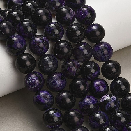 Natural Fire Crackle Agate(Dyed & Heated) Beads Strands G-K425-A01-14mm-1