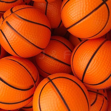 PU Leather Mini Imitation Basketball for Doll Decorations LS-AJEW-H145-63-1