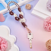 Hand-woven Flower Pendant Decorations KEYC-TAC0009-02KCG-08-5