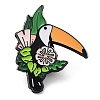 Parrot with Flower Enamel Pins JEWB-F021-03-1