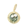 Brass Enamel Pendants KK-F886-01G-02-1