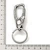 Tibetan Style 316 Surgical Stainless Steel Fittings with 304 Stainless Steel Key Ring FIND-Q101-06AS-02-3