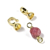 Natural Rhodochrosite with Brass Fold Over Clasps G-G141-02G-12-2