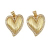 Brass Micro Pave Cubic Zirconia Pendants KK-I358-054B-G-1