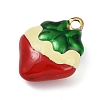 Brass Enamel Pendants KK-R224-14B-G-2