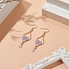 Glass Seed Braided Triangle Dangle Earrings EJEW-MZ00053-02-2