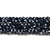 Transparent Electroplate Glass Beads Strands LS-GLAA-F029-3mm-C02-1