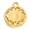 Golden Brass Enamel Pendants KK-P197-13B-G-3
