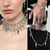 24Pcs 8 Styles 304 Stainless Steel Pendants STAS-FS0002-25B-6