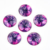 Half Round/Dome Tree Pattern Glass Flatback Cabochons for DIY Projects LS-GGLA-Q037-25mm-M28-07-1
