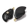 Natural Obsidian Carved Pendants G-H357-05G-03-3