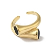 Shell Open Cuff Ring for Women RJEW-C091-03G-02-2