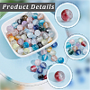 130Pcs Transparent Resin Beads RESI-PA0001-48-7