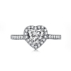 Rhodium Plated 925 Sterling Silver Finger Rings RJEW-A019-45B-01P-1