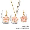 Rustic Style Brass Enamel Flower Jewelry Set SG9376-2-1