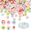 Christmas Handmade Polymer Clay Beads Kit for DIY Jewelry Making DIY-PH0004-04-1
