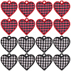 16Pcs 2 Colors Spary Painted Alloy Polyester Pendants FIND-SC0016-84-1