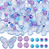 100Pcs 4 Styles  Acrylic Beads OACR-SC0001-66-1