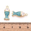 Brass with Enamel Pendants KK-T073-38G-4