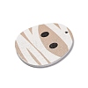 Single Face Printed Wood Pendants WOOD-B009-01G-2