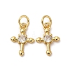 Brass Micro Pave Cubic Zirconia Pendants KK-P308-27G-1