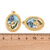 304 Stainless Steel Enamel Pendants STAS-U061-48G-01-3