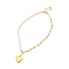 Heart Pendent Necklace for Girl Women NJEW-JN03681-2