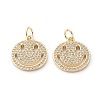 Brass Micro Pave Clear Cubic Zirconia Pendants LS-ZIRC-Z014-08G-1