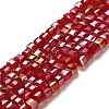 Electroplate Glass Beads Strands EGLA-D018-6x6mm-27-1