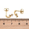 304 Stainless Steel Pave Single Cubic Zirconia Stud Earrings for Women SA-CBAB549-05G-5