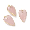 Natural Rose Quartz Pendants X-G-G012-12G-02-1