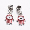 Tibetan Style Alloy European Dangle Charms ENAM-G122-01AS-1