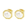 Brass Ear Studs X-EJEW-P2261-46G-04-1
