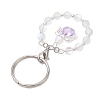 Alloy & Glass & Synthetic Moonstone Keychain KEYC-JKC01030-5