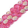 Electroplate Transparent Glass Beads Strands EGLA-Q136-02A-04-1