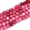 Dyed Natural White Jade Beads Strands G-T139-4mm-60-08-4