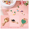 100Pcs 10 Colors Alloy Enamel Pendants ENAM-CA0001-94-4