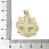 Brass Pave Shell Pendants KK-I708-17I-G-3