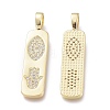 Brass Micro Pave Cubic Zirconia Pendants ZIRC-F114-05-G-2