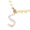 Brass Heart Link Chain Anklets AJEW-AN00340-3